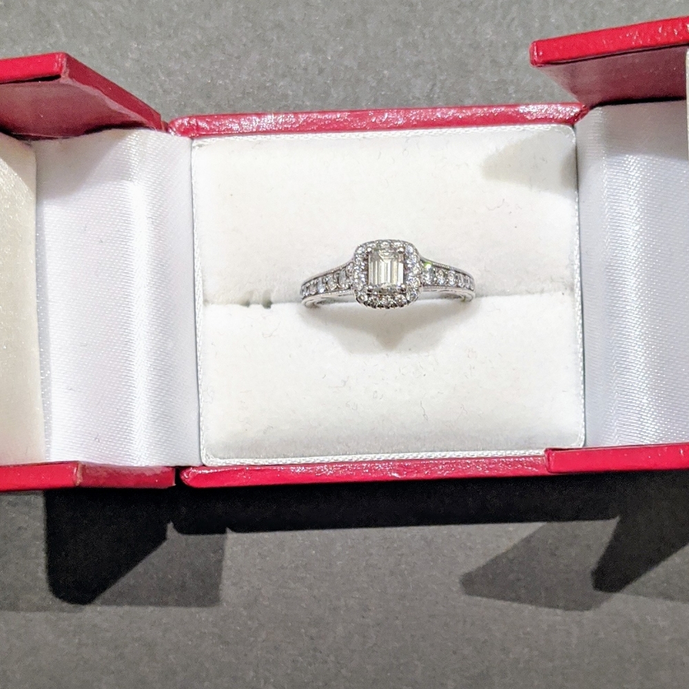 1/2ct Emerald Cut Ring - image 3